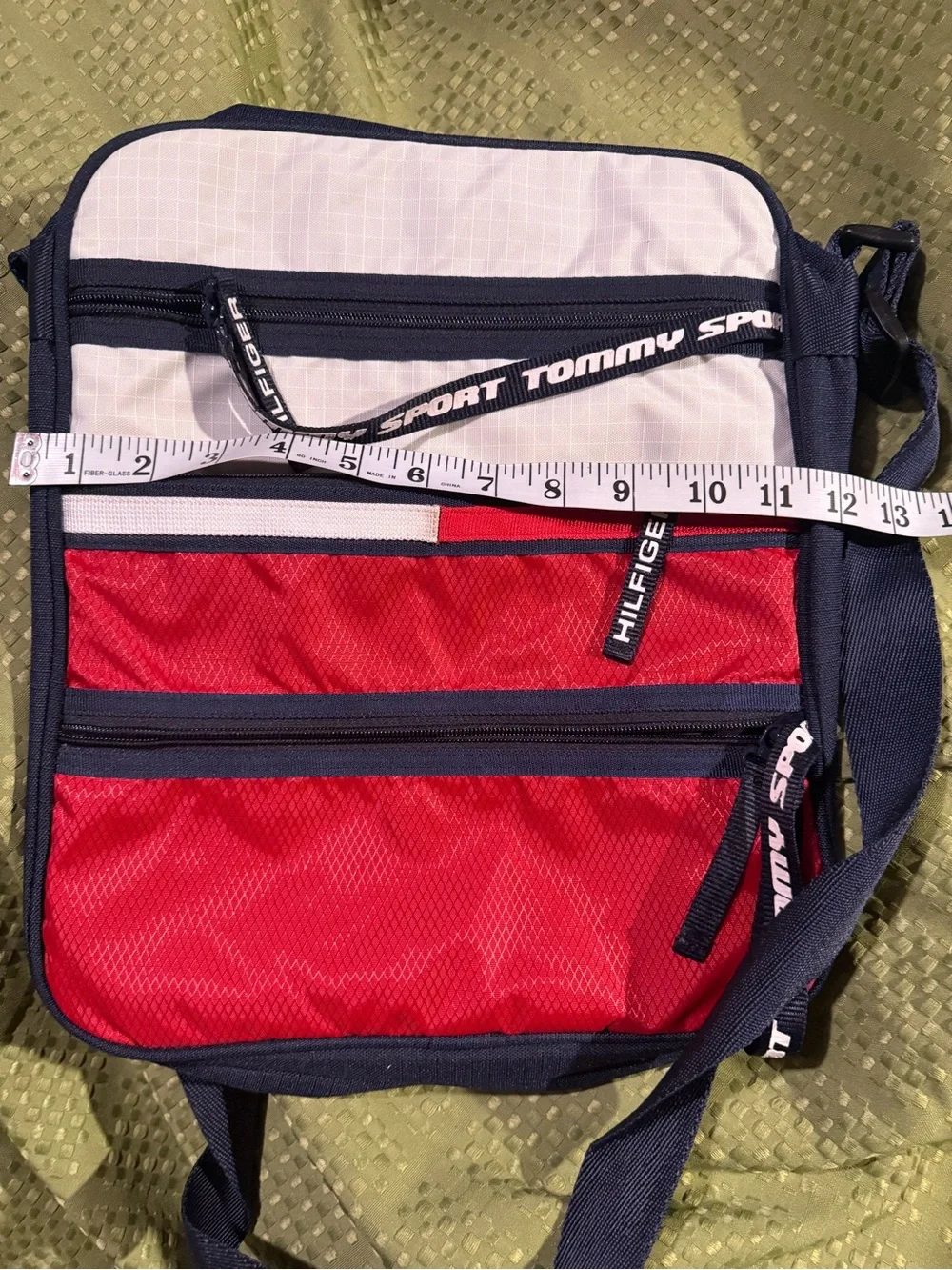 Tommy Hilfiger Red, White & Navy Messenger Crossbody